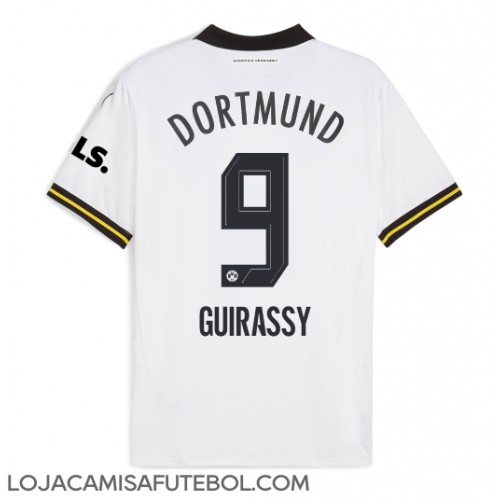 Camisa de Futebol Borussia Dortmund Serhou Guirassy #9 Equipamento Alternativo 2024-25 Manga Curta